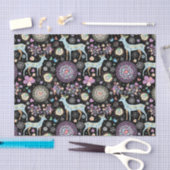 Launische Winterhirsche und Schneeflocken Muster S Seidenpapier (Handwerk)