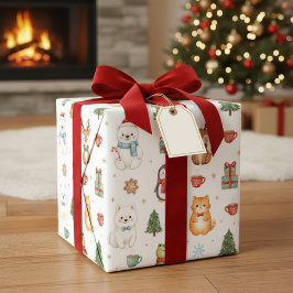 Launische Winterkreaturen Weihnachtspapier Geschenkpapier