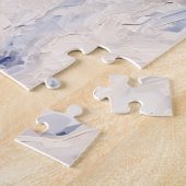 Launische Winterwald-Mops-Hunde-Illustration Puzzle (Seite)