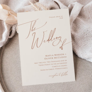 Launische Wüste Beige Die Hochzeit von Einladung