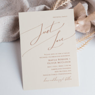 Launische Wüste Beige Just Love Hochzeit Einladung