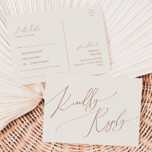 Launische Wüste Beige Song Request RSVP Postkarte