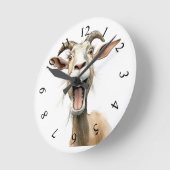 Launische Ziege Runde Wanduhr (Winkel)