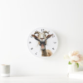 Launische Ziege Runde Wanduhr (Zuhause)