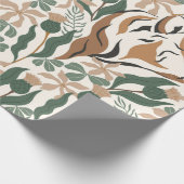 Launischer Bär und Distelblumen-Waldgarten Geschenkpapier (Ecke)