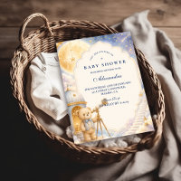 Launischer Bärenmond Sterne Baby Shower