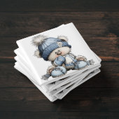 Launischer blauer Bär-Weihnachtsmagnet Magnet