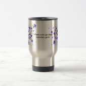 Launischer Blumenbaum mit Spruch Reisebecher (Mittel)