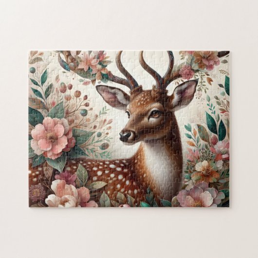 Launischer Blumenhirschwald Puzzle (Horizontal)