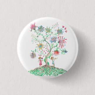 Launischer Blütenbaum Button