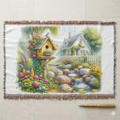 Launischer Cottage-Garten-Vogelhaus-Bach Decke