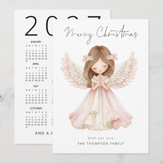 Launischer Engel 2027 Kalender Frohe Weihnachten (Vorne/Hinten)
