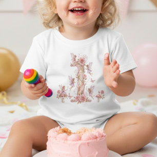 Launischer Feen-Erstes-Geburtstags-Outfit Baby T-shirt