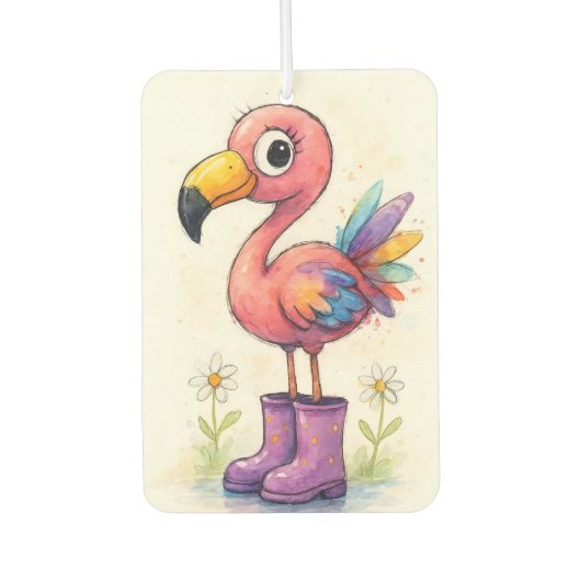 LAUNISCHER FLAMINGO AUTOLUFTERFRISCHER (Vorderseite)