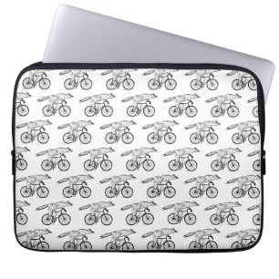 Launischer Fuchs auf Fahrrad Kunstprint Laptopschutzhülle