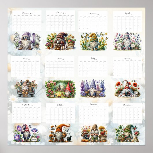 Launischer Gnom-Kalender Poster (Vorne)