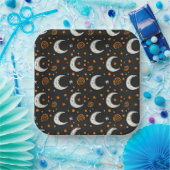 Launischer Halloween-Himmel-Mond Pappteller (Party)