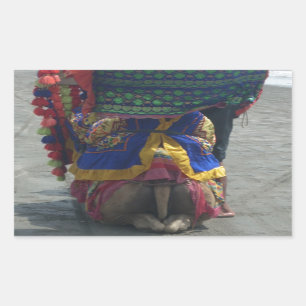 Launischer Kamel-Kunst-Druck/Grafik Rechteckiger Aufkleber