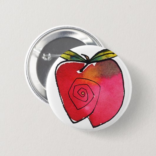 Launischer Knopf Apples Button (Vorne & Hinten)