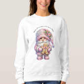 Launischer Lebkuchen-Weihnachts-Gnom Sweatshirt (Vorderseite)