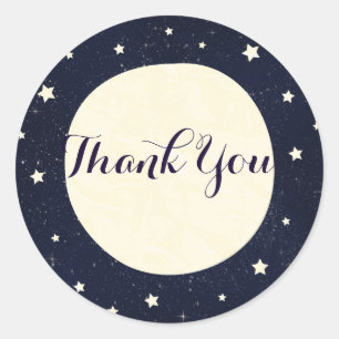 Launischer Mond & Sterne Geschenk zur himmlischen  Runder Aufkleber