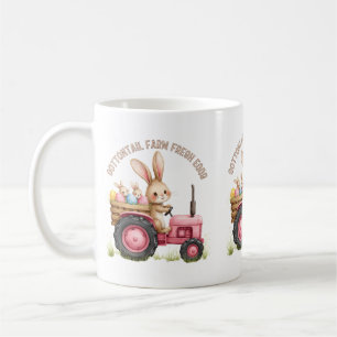 Launischer Osterhasenbauernhof Vintage-Traktor Kaffeetasse
