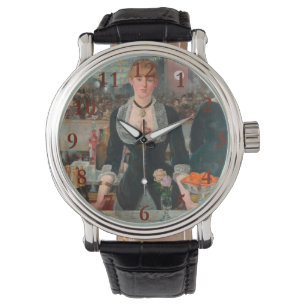 Launischer Pariser Barkellner Manet Ein Bar bei de Armbanduhr