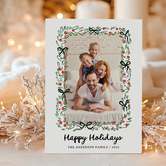 Launischer Rahmen und Bogen | Frohe Weihnachten Fo