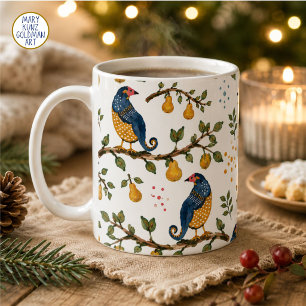Launischer Rebhuhnbirnbaum Blaue Weihnachten Kaffeetasse