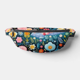 Launischer Regenbogen-Garten Blumige Fantasie-Must Bauchtasche