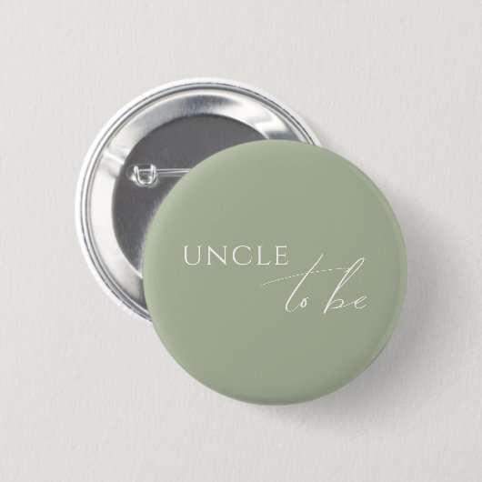 Launischer Salbeigrüner Babyshower Onkel wird es s Button (Vorne & Hinten)