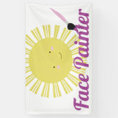 Launischer Sonnen-Gesichtsmaler Gesichtsmaler Küns Banner (Vertikal)