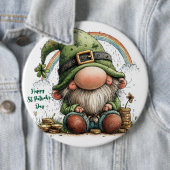 Launischer St. Patrick's Day Gnom Button (Beispiel)