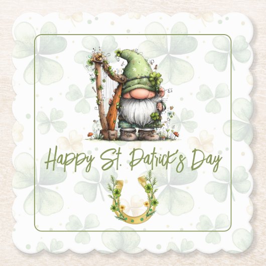 Launischer St. Patrick's Day Gnom  Untersetzer (Vorderseite)