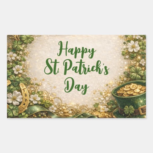 Launischer St. Patrick's Day  Rechteckiger Aufkleber (Vorderseite)