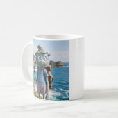 Launischer Süßer Fluffiger Wanderer Kaffeetasse (Vorderseite Links)