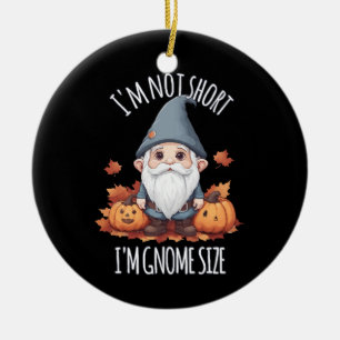 Launischer süßer Gnom im Herbst Keramik Ornament