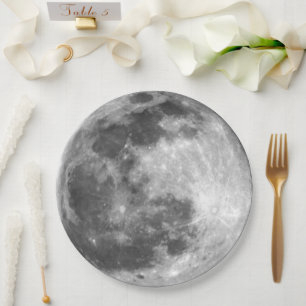 Launischer Vollmond Pappteller