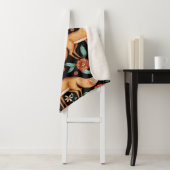 Launischer Wald Fuchs & Blumenmuster Sherpadecke (Beispiel)