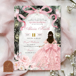 Launischer Wald Rosa Schleife Kokett Schmetterling Einladung