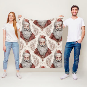 Launischer Weihnachtsmann & Botanik Fleecedecke