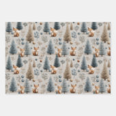 Launischer Winterwald Fuchs und Weihnachtsbaum Geschenkpapier Set (Vorderseite 2)