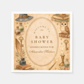 Launischer Zauberer Magisches Babyshower Serviette (Vorderseite)