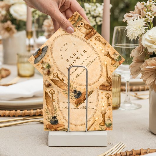 Launischer Zauberer Magisches Babyshower Serviette