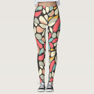 Launisches Blumen-Vintage-Modepattern Leggings