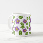 Launisches Botanisches Blumengarten-Ästhetikmuster Kaffeetasse (Vorderseite Links)