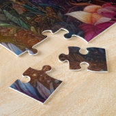 Launisches Einhorn im Blumenwald Puzzle (Seite)