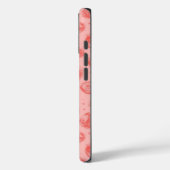 Launisches Erdbeermuster auf Rosa Case-Mate iPhone Hülle (Rückseite / Links)