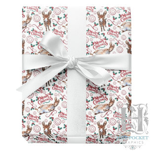 Launisches Esel Weihnachtspapier Geschenkpapier