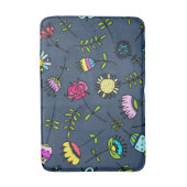 Launisches florales Muster Art Design Badematte (Vorderseite Vertikal)